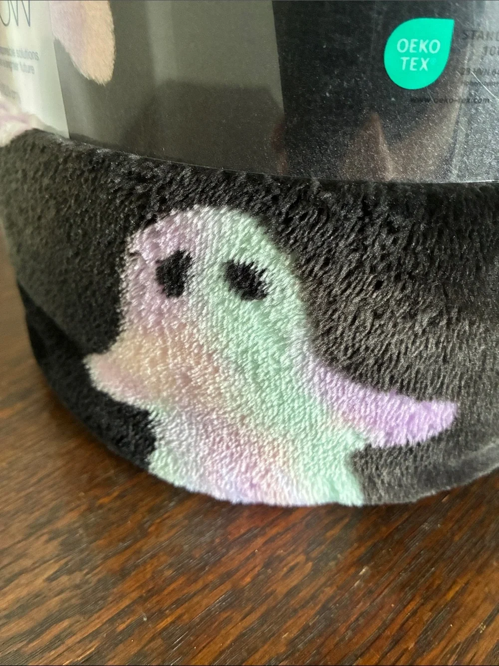 NWT-Black w/ Iridescent Ghosts, Bats, Cats & Dogs- Oversized Throw Blanket 60x72